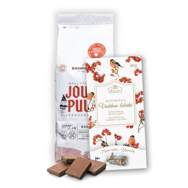 Joulupuuro ja suklaa